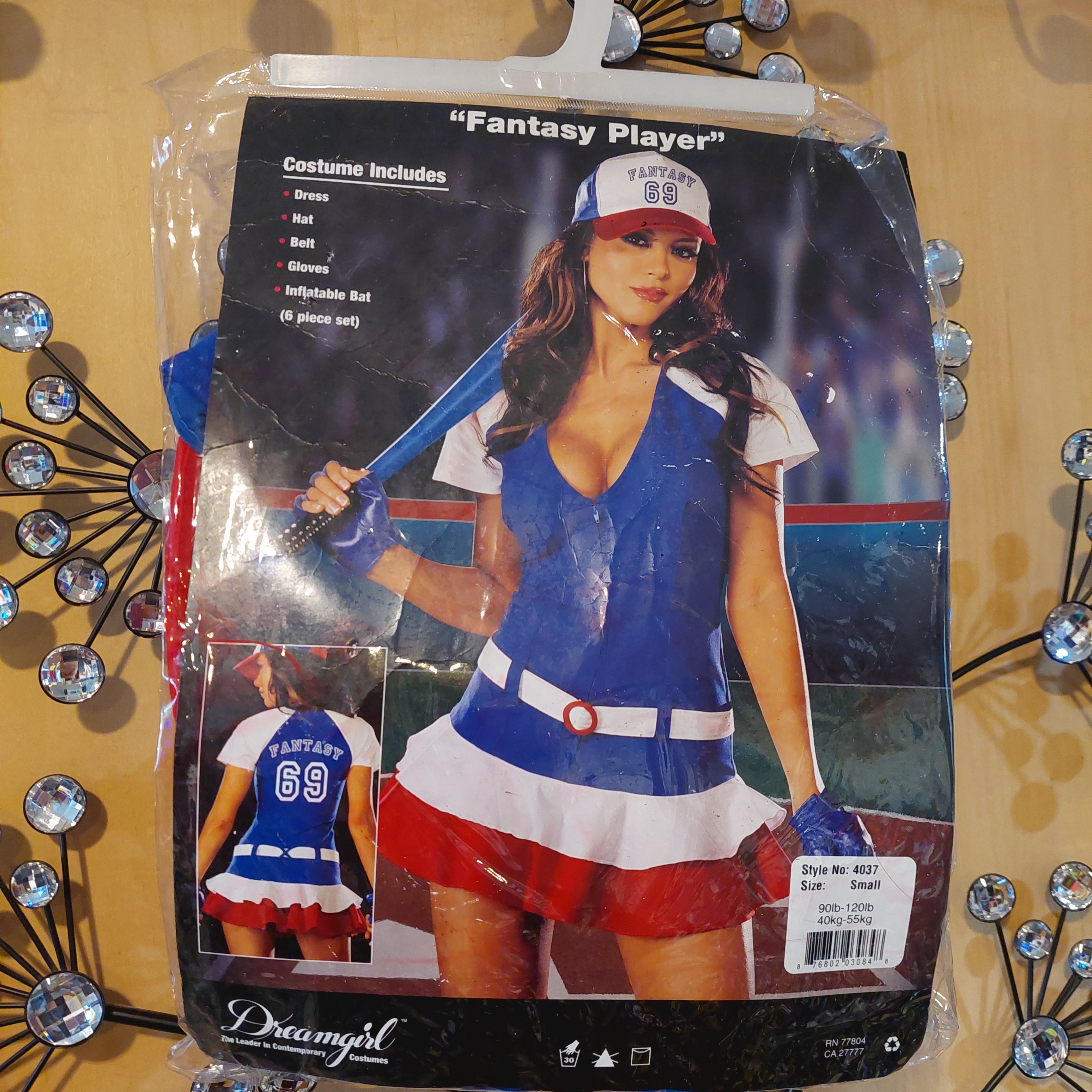 Brand New Fantasy Player Costume With Blue And Red Dress